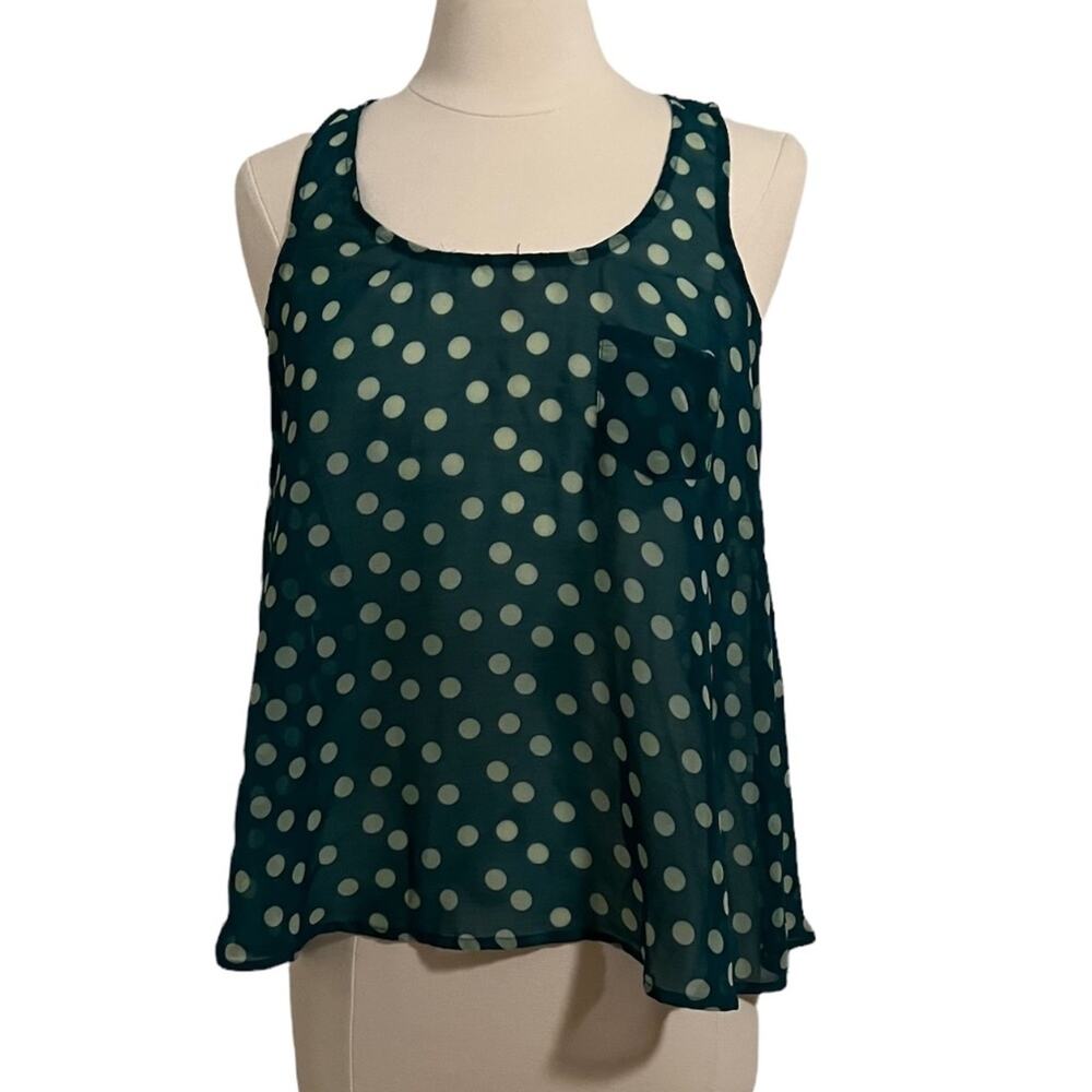 IRIS Sheer Polka Dot Tank | MEDIUM